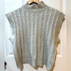 Cupcakes & Cashmere Gray Cowl Neck Sweater